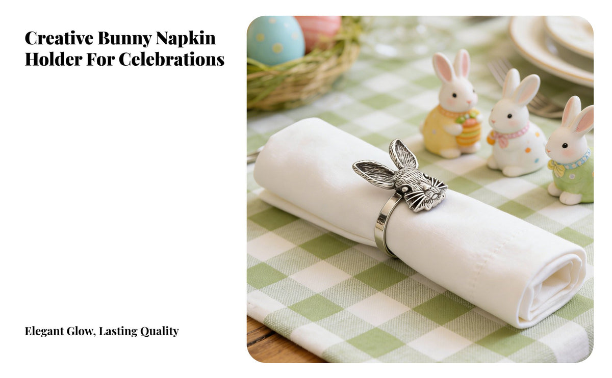 Metal Hare Napkin Holder Sturdy Alloy Bunny Napkin Holder Easy to Clean Easter Bunny Table Decoration for Homemakers, Banquets, Restaurants, Weddings