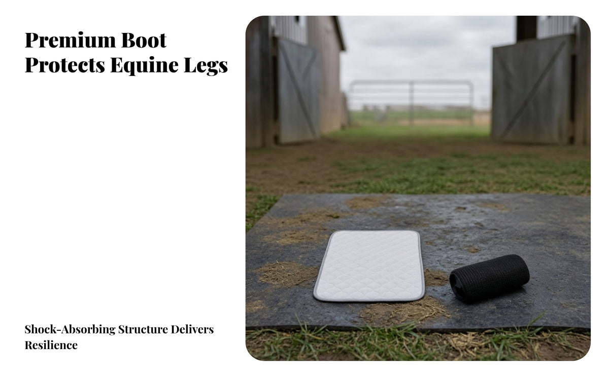 Padded Horse Boots with Strap Closures