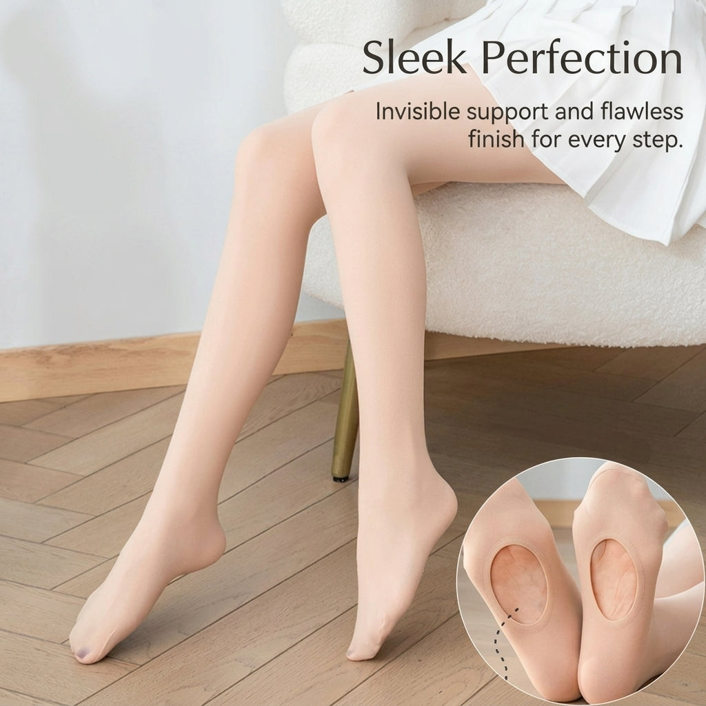 Stockings for Women Plus Size Pantyhose with Anti-Snag Ladder Resistant Hosiery, Control Top Nylon Tights with Non-Slip Sole Design