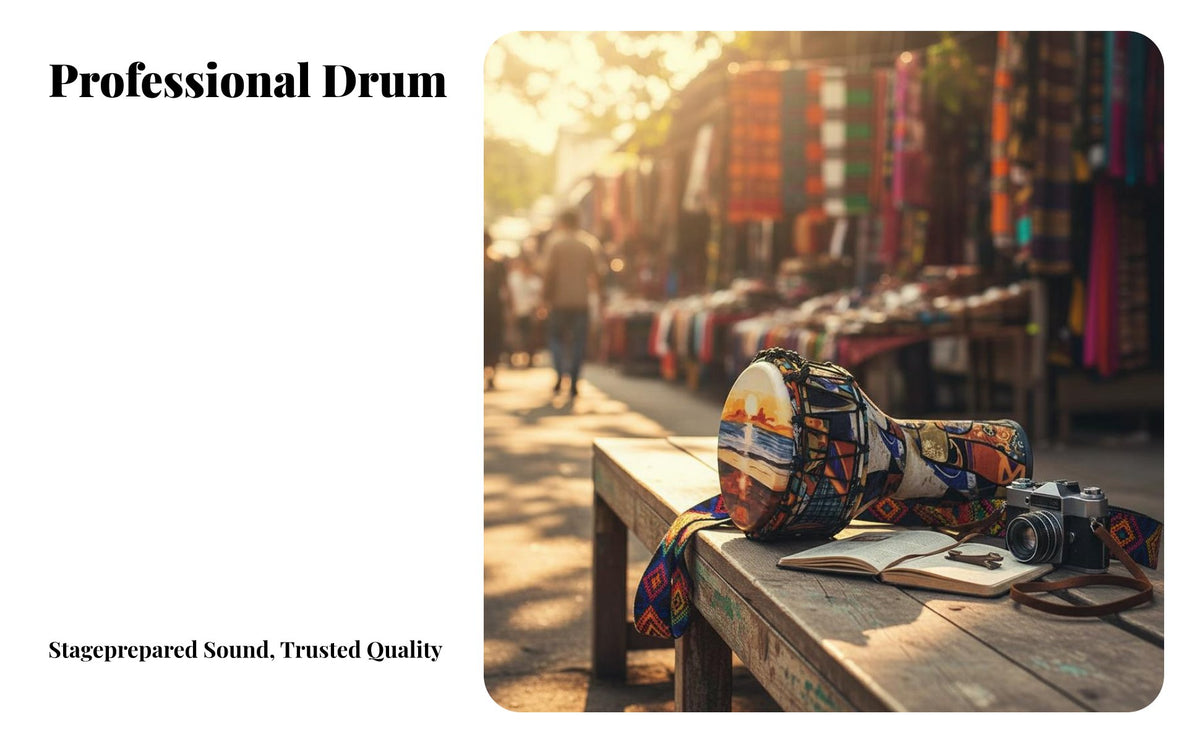 Lightweight 8.5 Inch Djembe Portable Djembe Deep Echo Percussion Instrument Rope Tuned for Travelers, Music Lovers, Stage Performance, Performances, Festivals, Outdoor Gathering