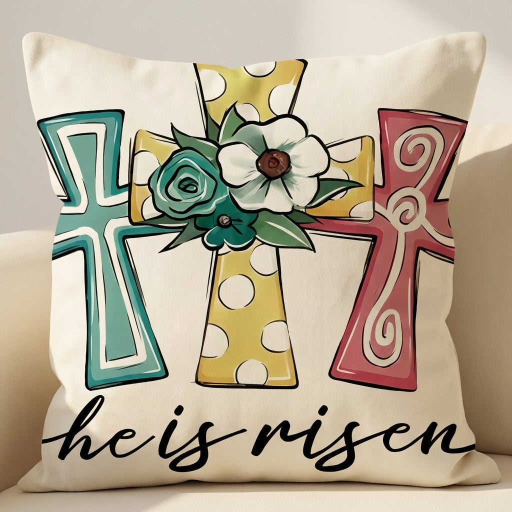 Easter Bunny Pillow Cover Holiday Themed Easter Pillow Cover Seasonal Decorative Touch Decor for Families, Interior Decorators, Sofa, Living Room