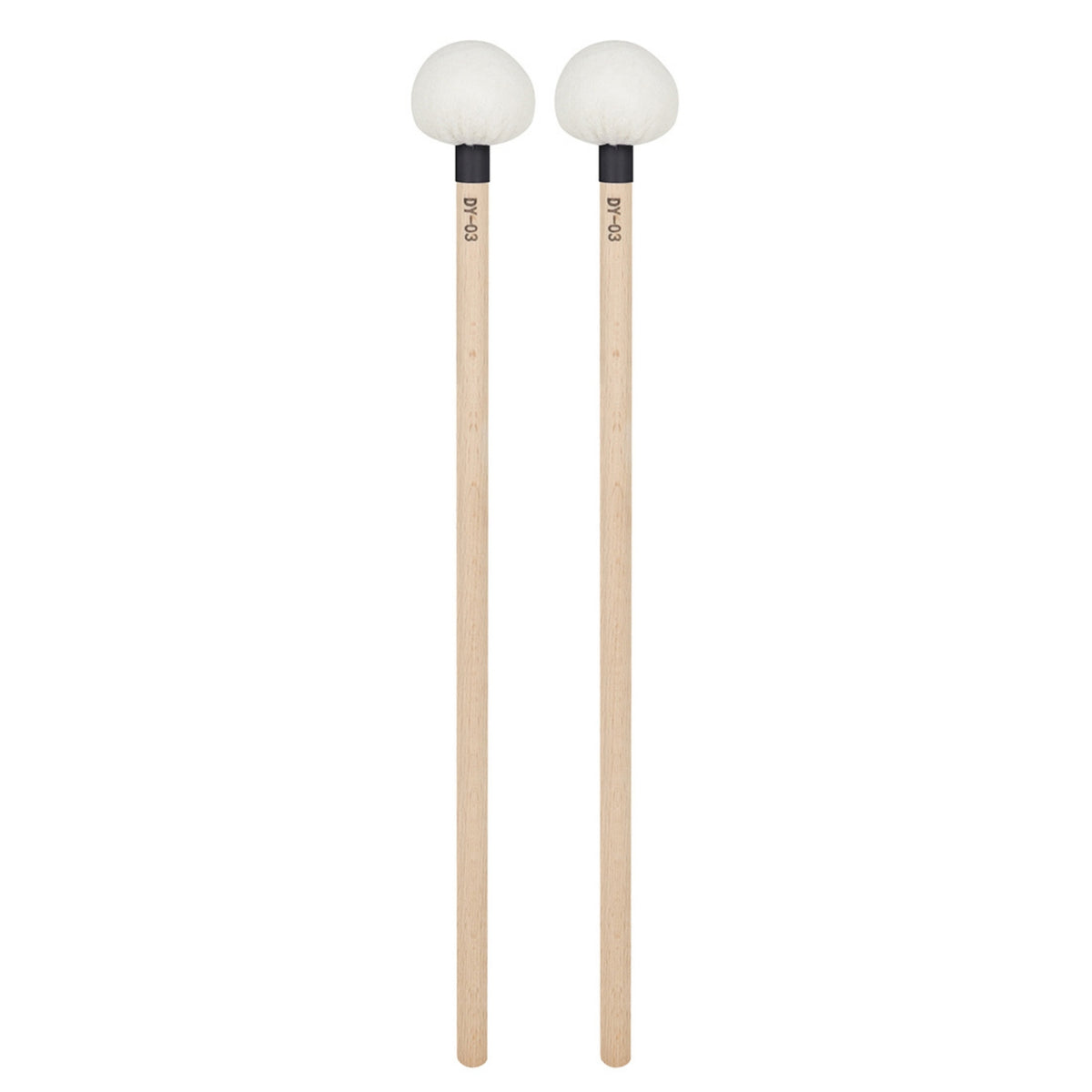 2 Pieces Maple Timpani Mallets with Felt Head Lightweight Timpani Mallet Soft Mallet with Felt Head General-Purpose for Students, Drummers, Orchestra
