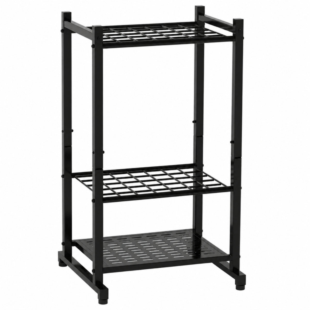 Garden Tool Rack Three-Tier Holder Metal Rake Holder for Homeowners