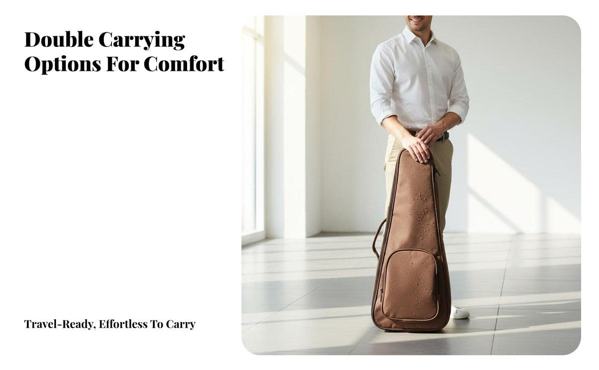 Padded Ukulele Bag 600D Oxford Material Padded Ukulele Backpack Musical Instrument Accessory Waterproof Dual-Mode Carry