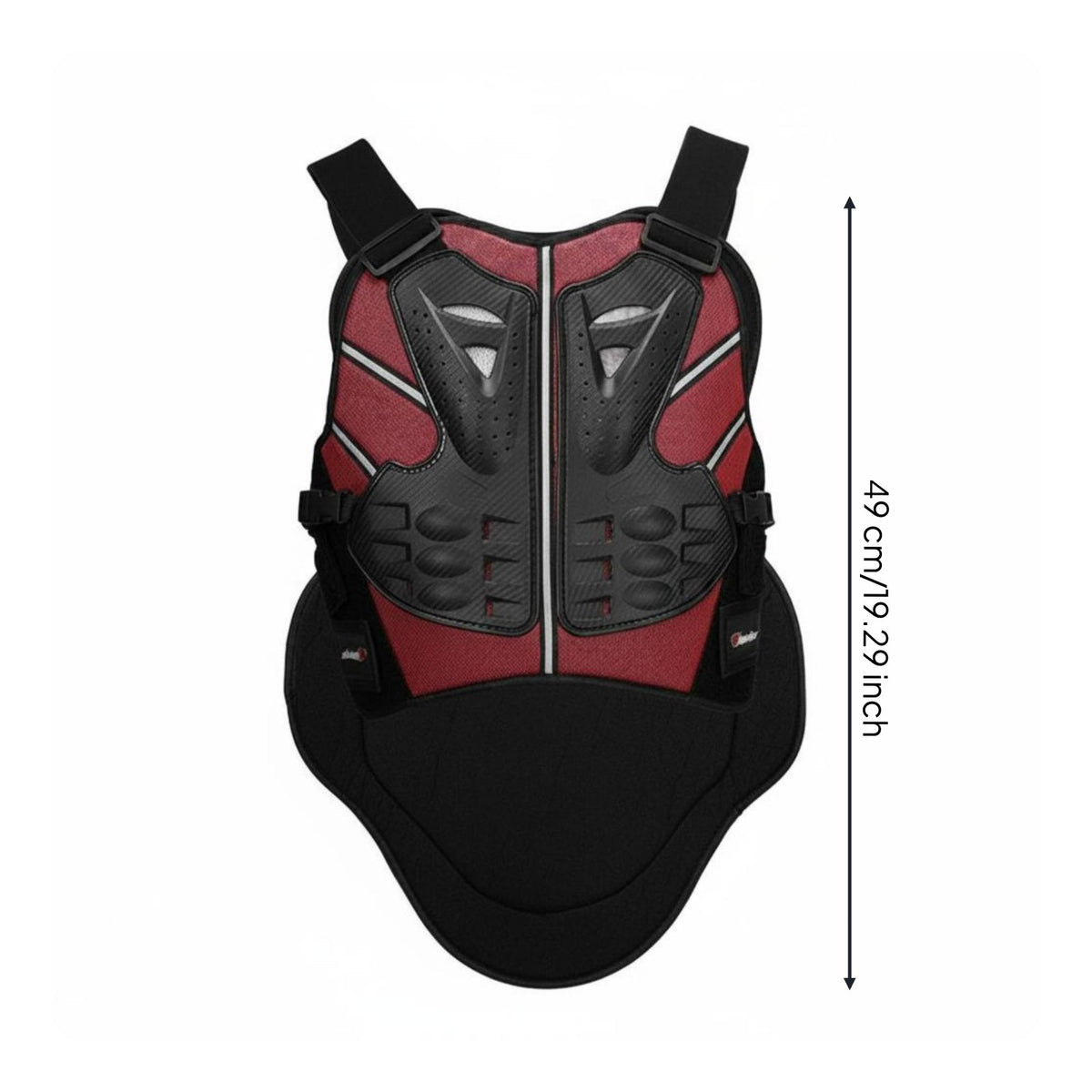 Breathable Motocross Shock Resistant Motocross Chest Protector Shockproof Motorcycle Protective Gear Vest Adjustable Straps for Terrain-Terrain