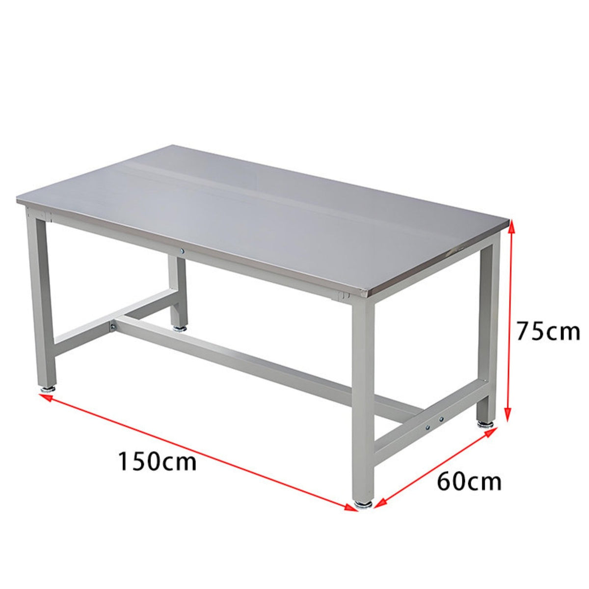 Rustproof Stainless Steel Work Table Stainless Steel Workbench Easy to Clean Laboratoryoratory Oratory Bench Stand-Alone Standing for Laboratory Technicians, Warehouse Workers, Factory, Restaurant, Laundry Room, Outdoor