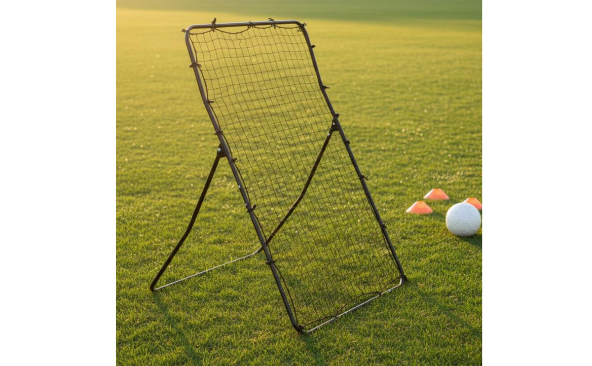 4 Pieces Multi-Sport Use Soccer Rebound Net Sturdy Steel Frame Adjustable Rebound Coach Stable Base Rebounder Net Easy Storage for Outdoor, Backyard