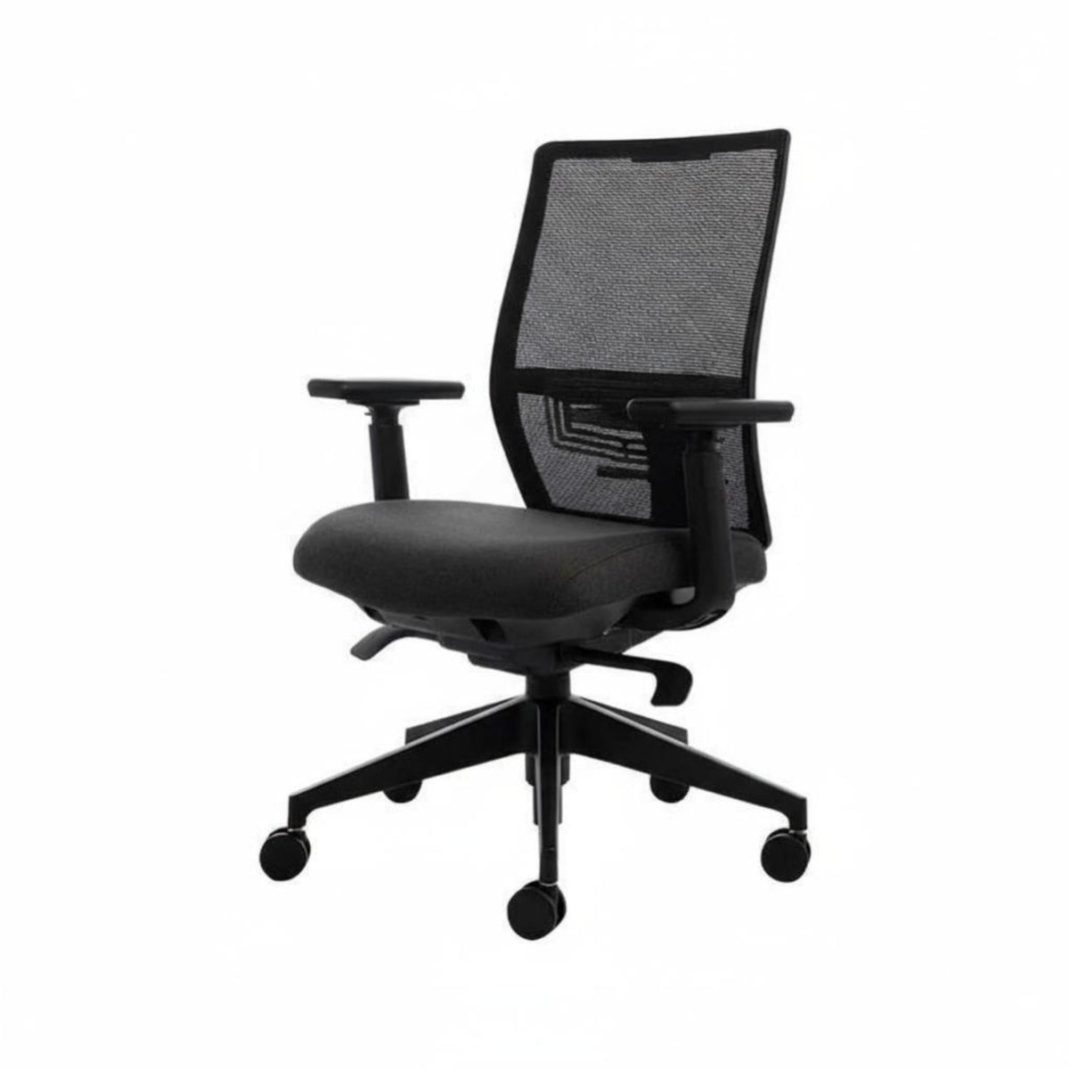 Lumbar Support Ergonomic Task Chair Adjustable Height Ergonomic Mesh Back Roller Rolling Casters Office Furniture Thick Padded Seat for Remote Workers, Students, Adults, Study Room