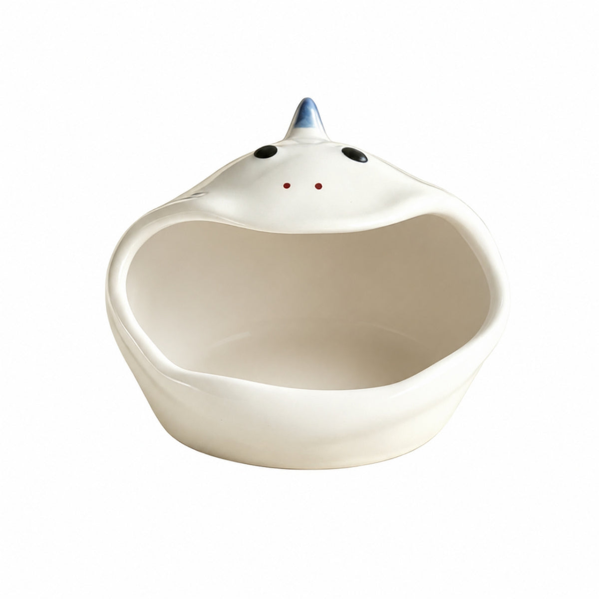 Glazed Wide-Mouth Aquatic Creature Jar Glossy Ceramic Aquatic Creature Jar