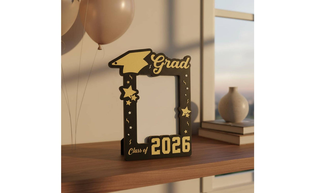 Class of 2026 Picture Frame Keepsake Memento Wooden Graduation Frame for Desk