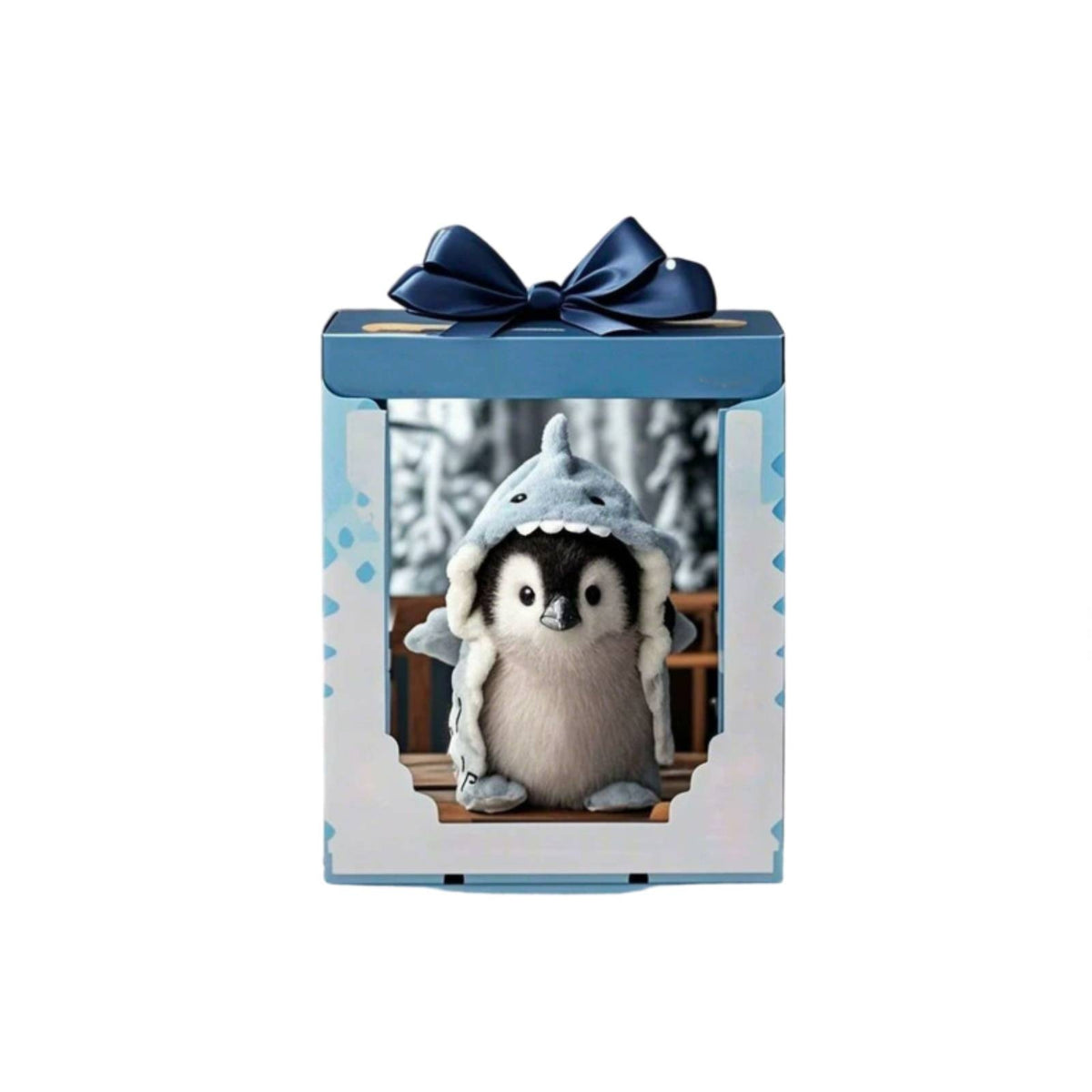 Penguin in Shark Costume Gift-Ready Penguin Stuffed Toy Collectible Cute for Children, Bedroom, Nursery