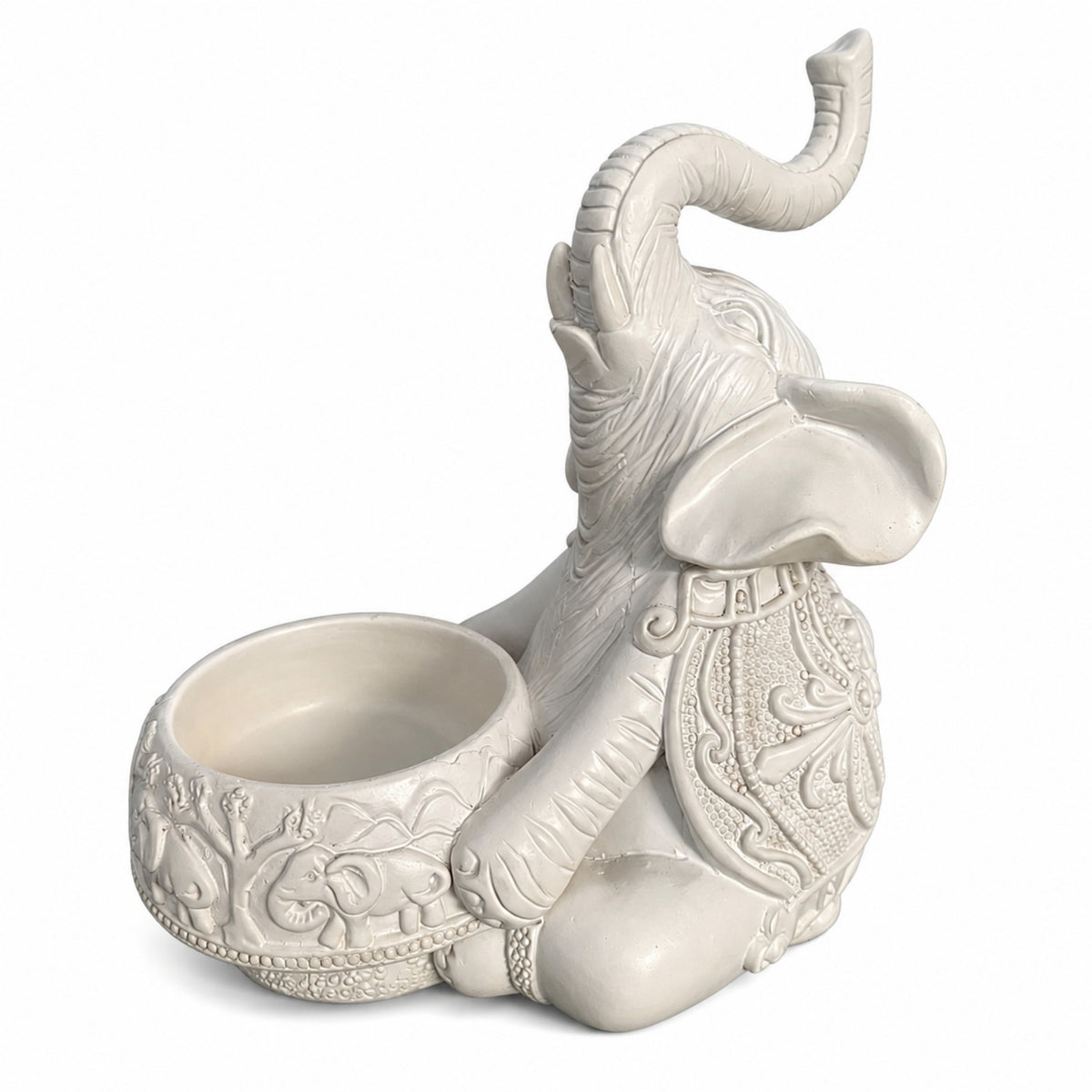 Vintage Thai Creative Elephant Candle Holder Resin Craft Wedding Home Decoration