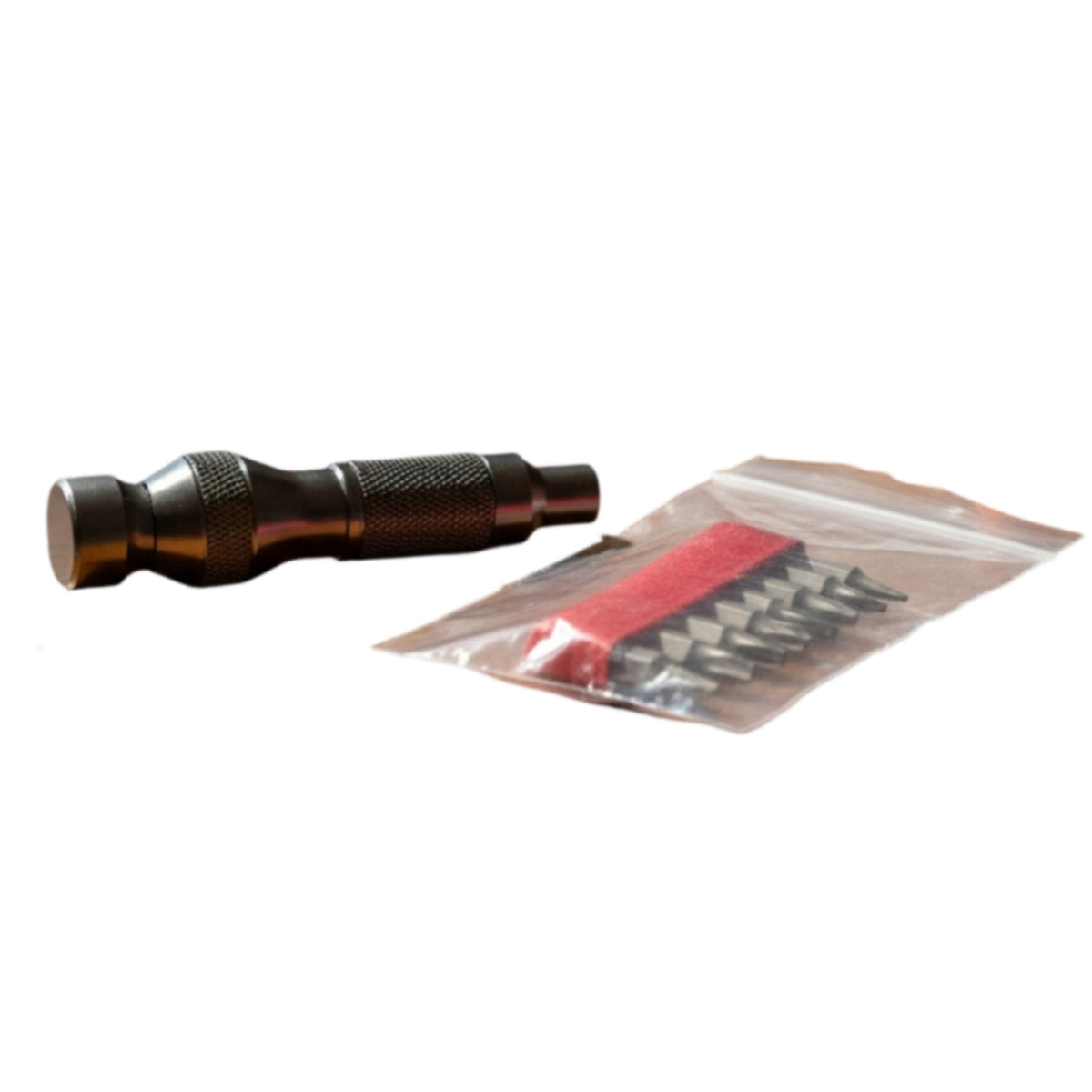 Screwdriver with Bits Knurled Screwdriver Handle with Bit Holder Ergonomic Tool for Hobbyists, Workshop
