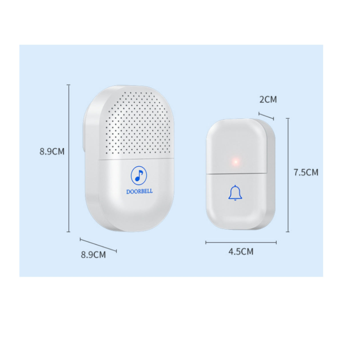 Memory Function Wireless Entry Chime System Easy Installation Door Bell Set Speaker Grille Home Hardware Classic Style