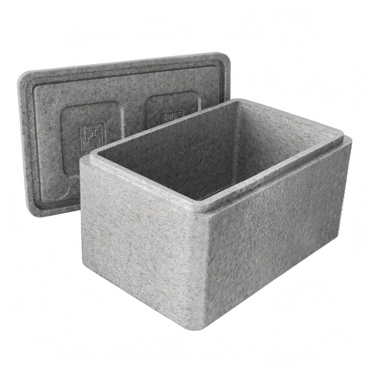 Textured Expanded Polypropylene Insulated Foam Box Gray Insulated Foam Container Hinged-Style