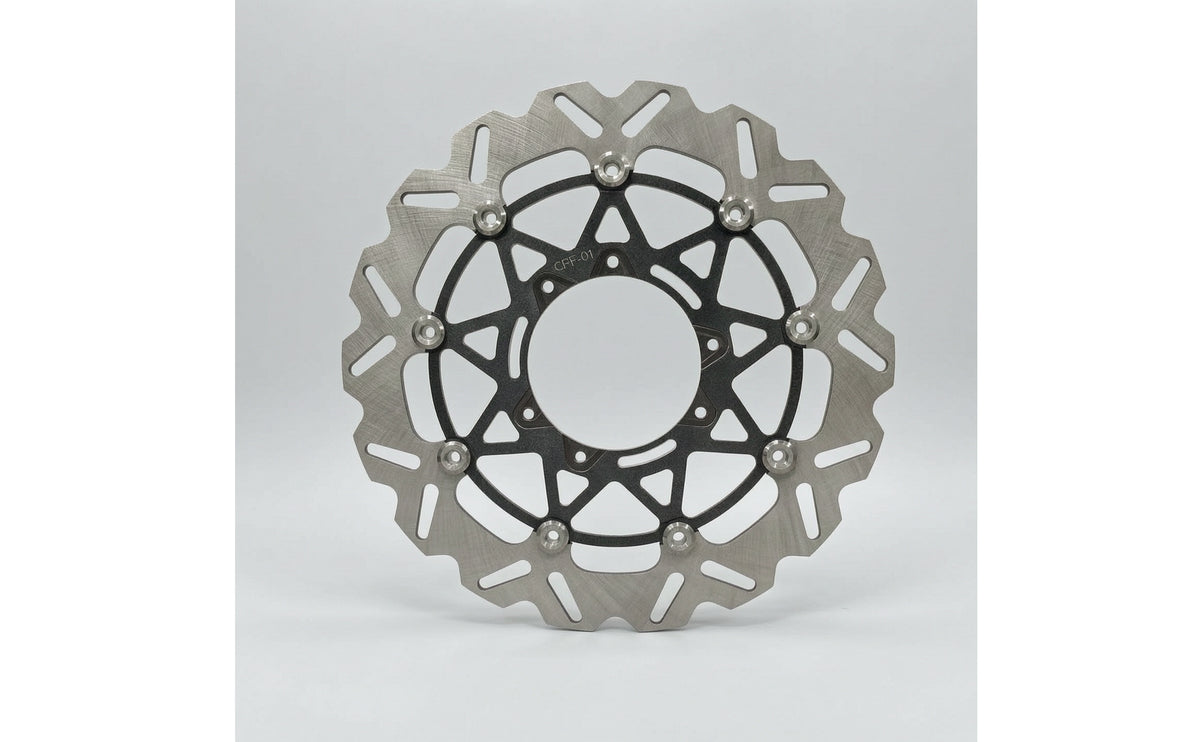 Flexibly Mounted Disc Brake Rotor Wet and Dry Flexibly Mounted Brake Rotor Fast Ventilation Hardware for Trail Riding