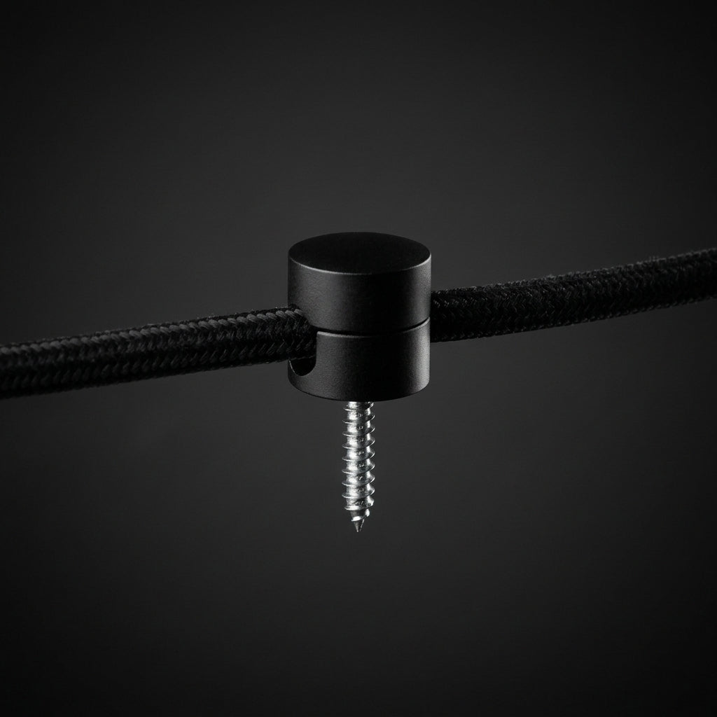 Pendant Light Cord Management Wire Buckle with Electroplating Process, 18x16mm Cylindrical Cable Clamp for DIY Lighting, Retro Style Cord Holder