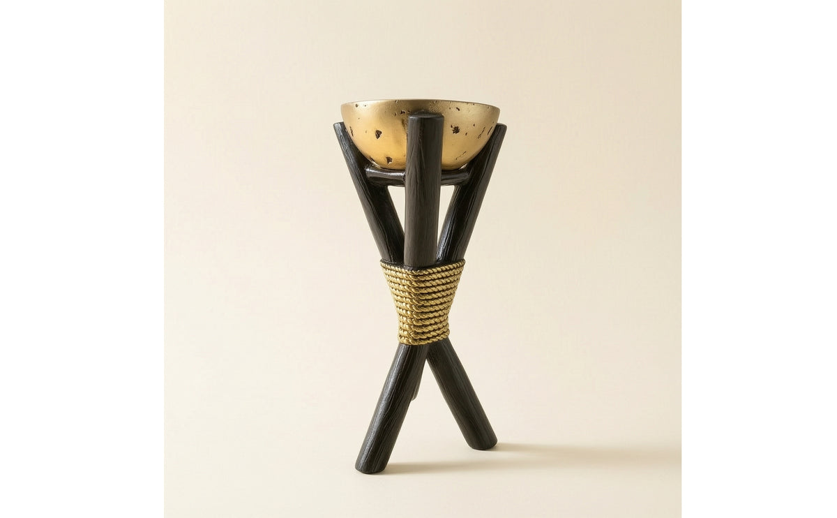 Tripod Candle Holder Modern Candlestick Sturdy for Entryway
