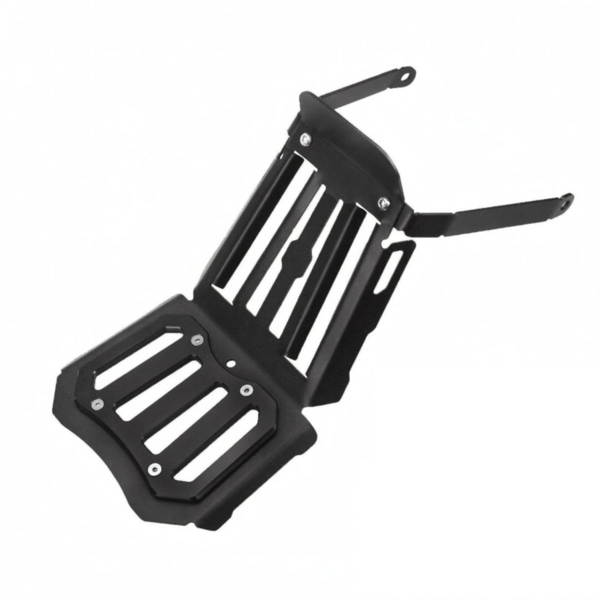 Black Metal Motorcycle Front Rack Slotted Motorcycle Front Storage Rack uncoveredFrame Vehicle Accessory Rectangular Platform