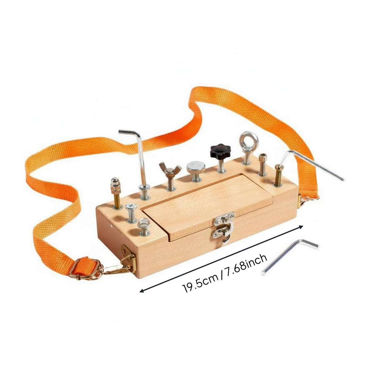 Kids Toy Portable Design Wooden Screw Driver Board Activities Tools Young Child Screw and Nut Toy for Preschoolers, Travel