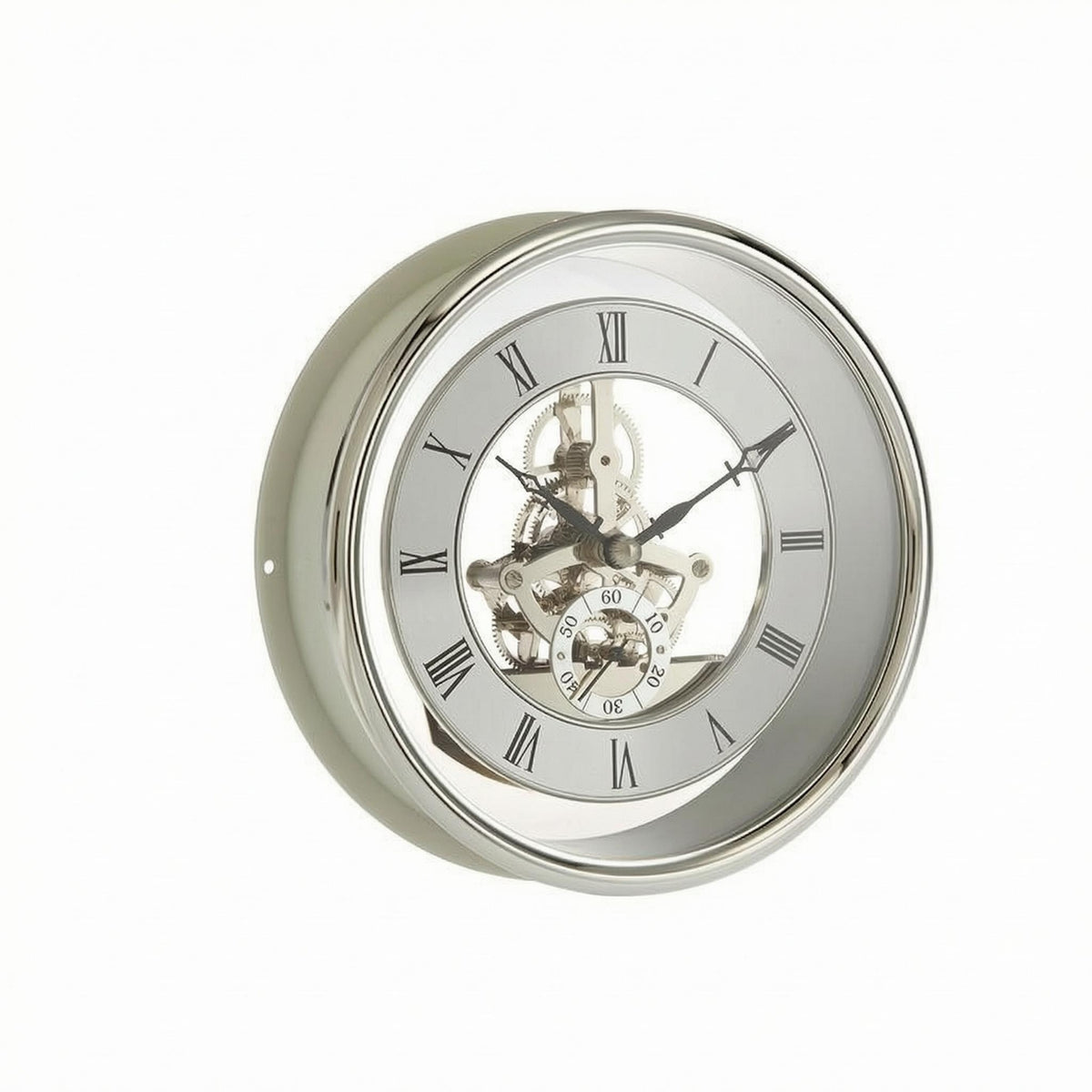 Roman Numeral Wall Clock Moving Gears Transparent Gear Clock Decorative Home Decor for Living Room
