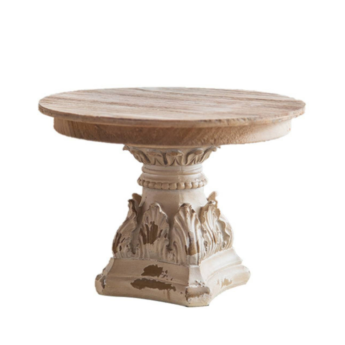 Wooden Pedestal Stand Decorative Pedestal Stand Round Wood Riser for Photo Shoots