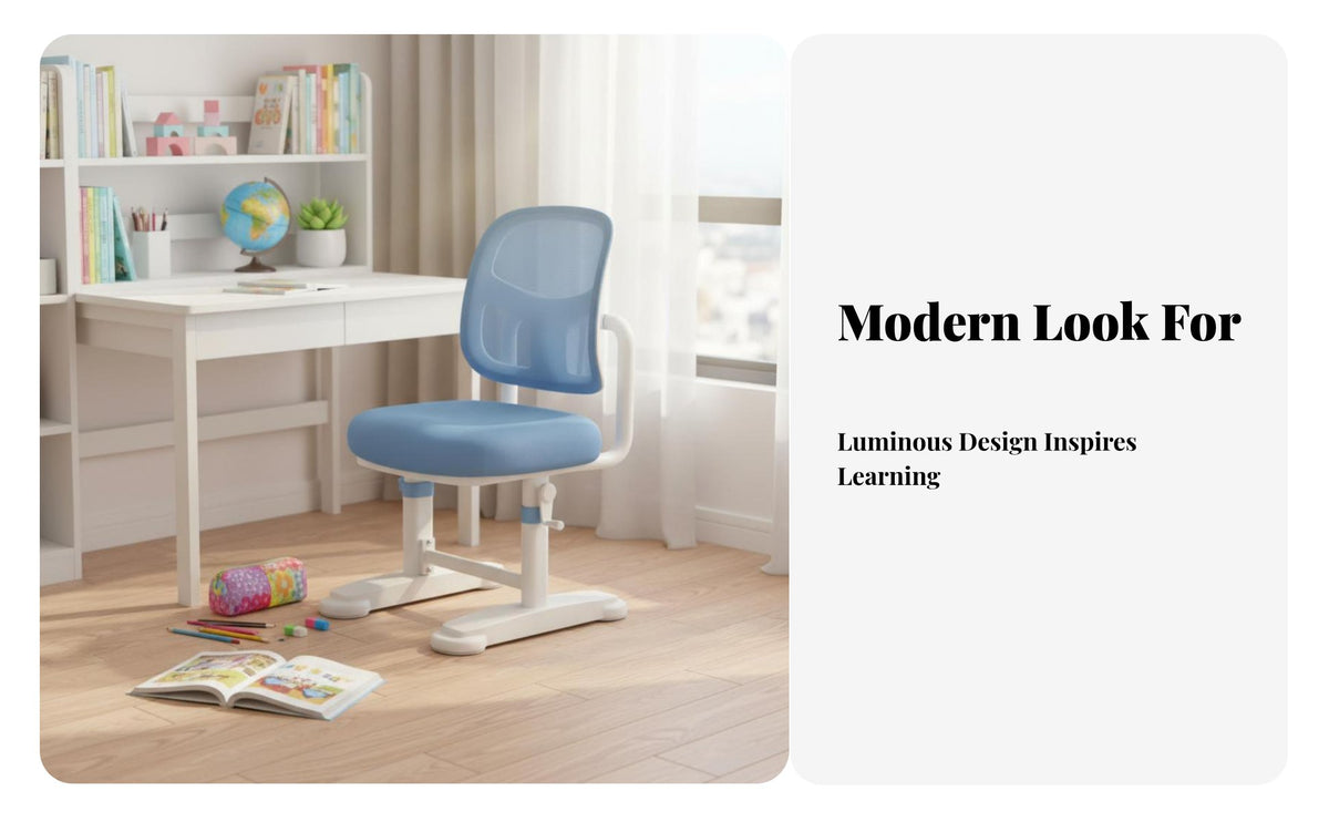 Adjustable Student Seat with Footrest Ergonomic Design Study Chair Breathable Backrest children's Furniture for Children, Parents, Home, Bedroom