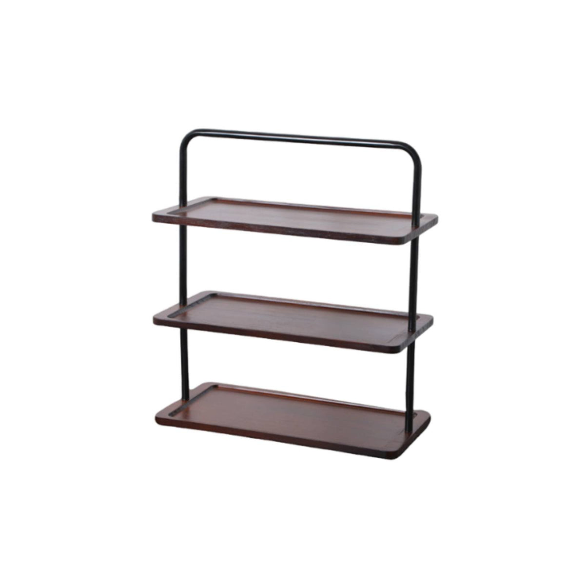Wood Desktop Shelf Wood Desktop Rack Easy to Clean Countertop Storage Rack