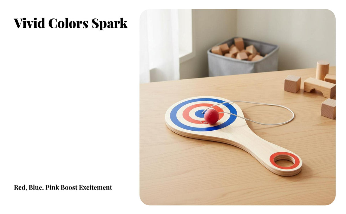Hand-Eye Coordination Toy Develops Reaction Skills Wooden Toss and Game Parent-Child Interaction Hand-Eye Coordination Toy for Kids, Party