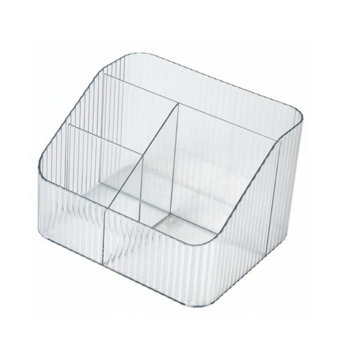 Multi-Compartment Makeup Tray No Assembly Required Clear Partitisingled Tray