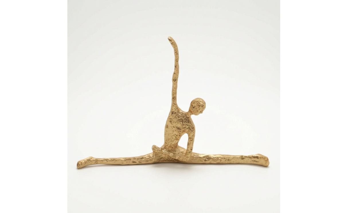 Stretched Human Figure Sculpture Textured Abstract Human Figurine Decorative Abstract Statue Contemporary for Office Desk, Entryway Console