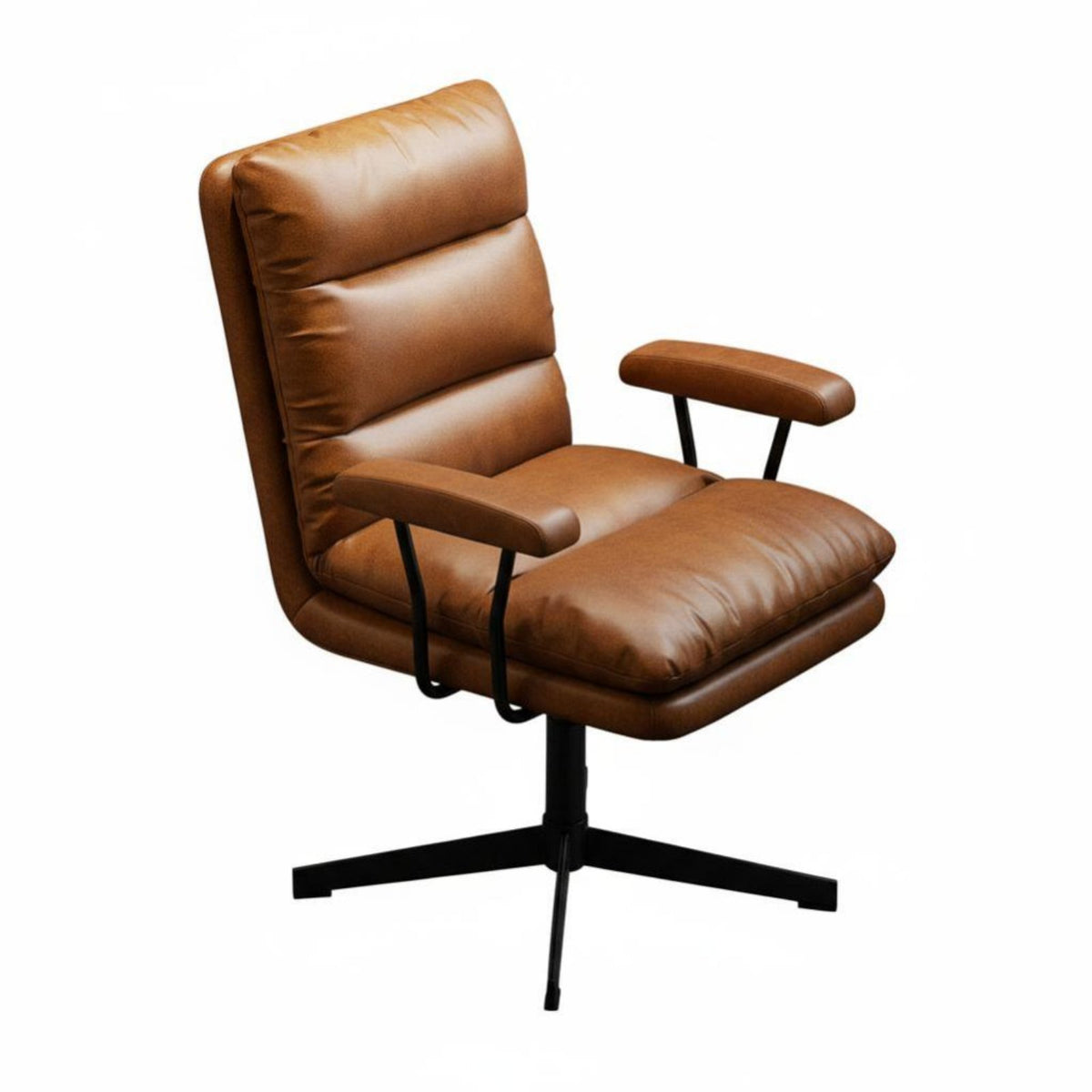 Height Adjustable Upholstered rotating Seat Ergonomic spine Support Upholstered Caster Chair Modern Design Office Furniture Soft Upholstery for Remote Workers, Students, Adults, Study Room, Bedroom, Small Spaces