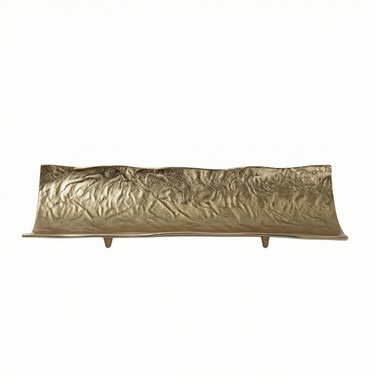 Boat Tray Hammered Fruit Tray Low-Profile Centerpiece Bowl for Dining Table, Reception Area