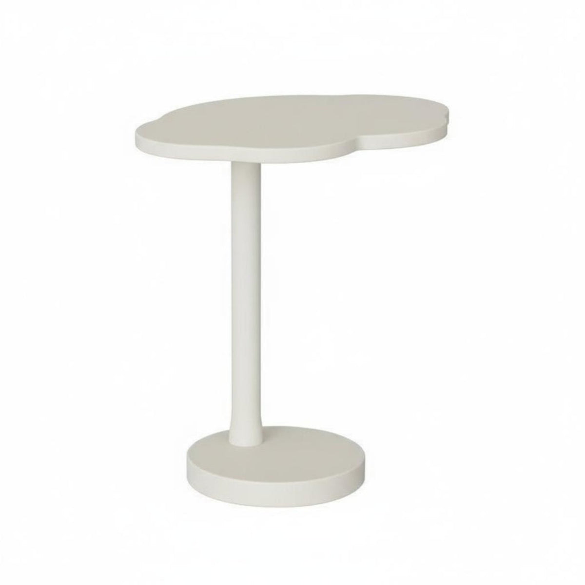 Movable Cumulus-Shaped Pedestal Table Irregular Shape Household Furniture Space Saving Rounded Corners for Homeowners, Apartment Dwellers, Interior Decorators, Next to Sofa, Living Room, Bedroom, Small Areas