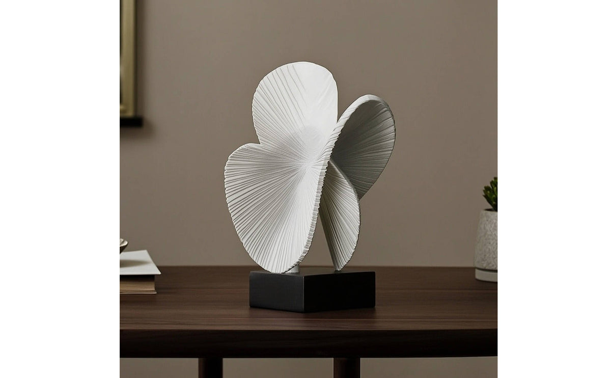 Decorative Sculpture with Block Base Minimalist Ornament Modern for Entryway