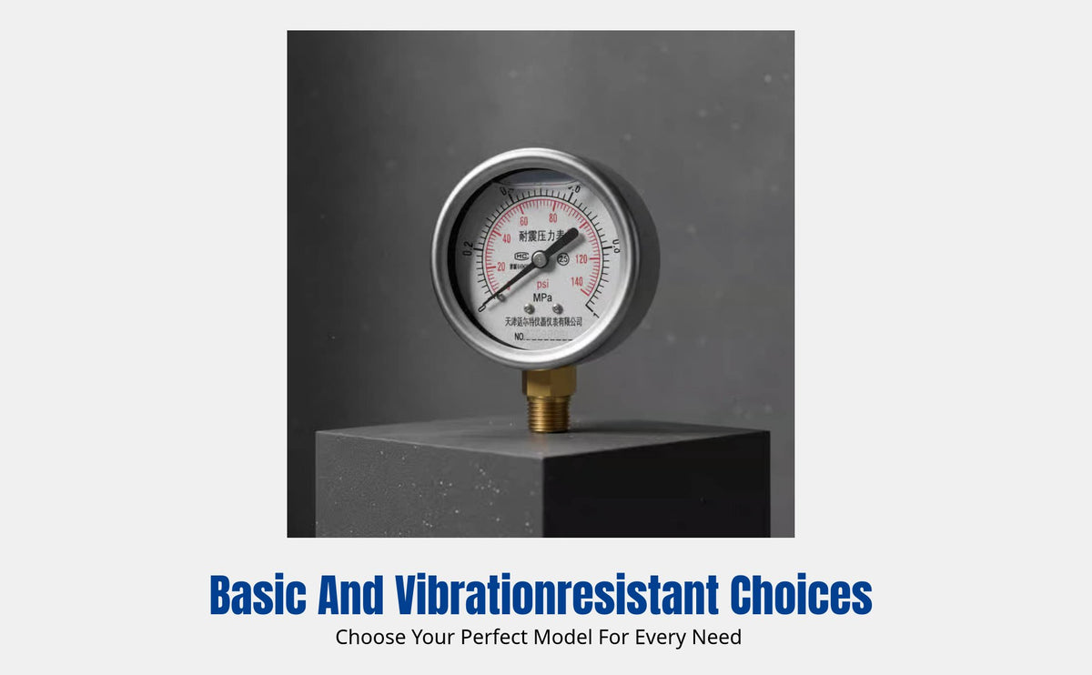 Water Pressure Meter for Household Water Supply, MPa Scale, Leak Valve, 4-Point Connector, Versatile for Various Scenarios