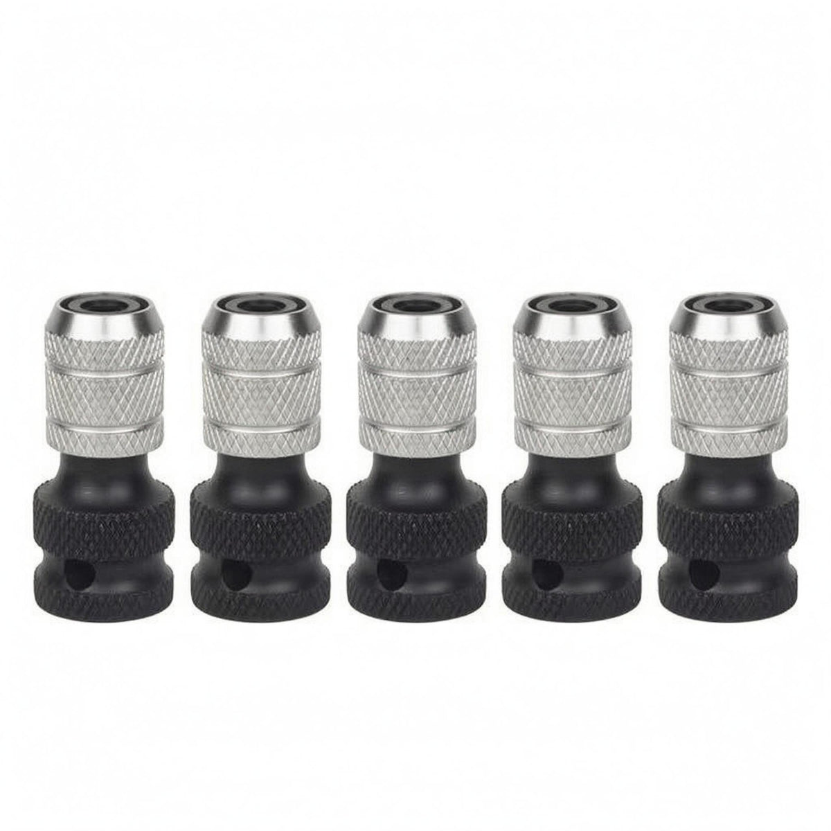 5 Pieces Knurled Telescopic Spring Sleeve Adapter Metal Impact Wrench Adapter Head Long-Lasting Power Tool Accessory High Strength