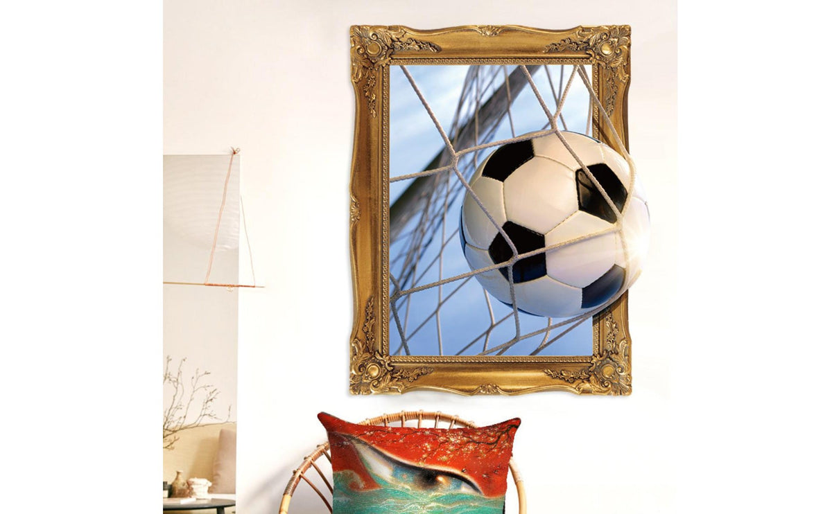 3D Sports Wall Sticker Self 3D Sports Wall Decal Peel and Room Decoration for Children, Teens, Bedroom