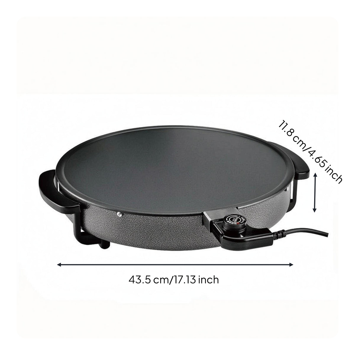 Temperature Control Round Electric Pan Side Handles Electric Cooking Pan Detachable Base