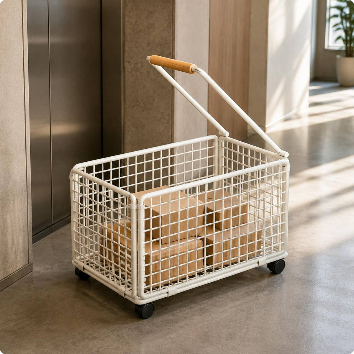 Folding Hand Truck Wheeled Rolling Cargo Cart No Assembly Required Luggage Cart for Travel