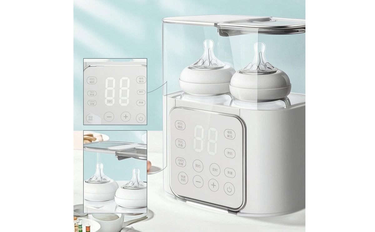 AllAll-in-1 Bottle Warmer with Sterilizer Fast Heating Baby Bottle Steamer Sterilizer and Warmer Digital Versatile for Parents, Newborns, Night Feedings, Kitchen, Nursery