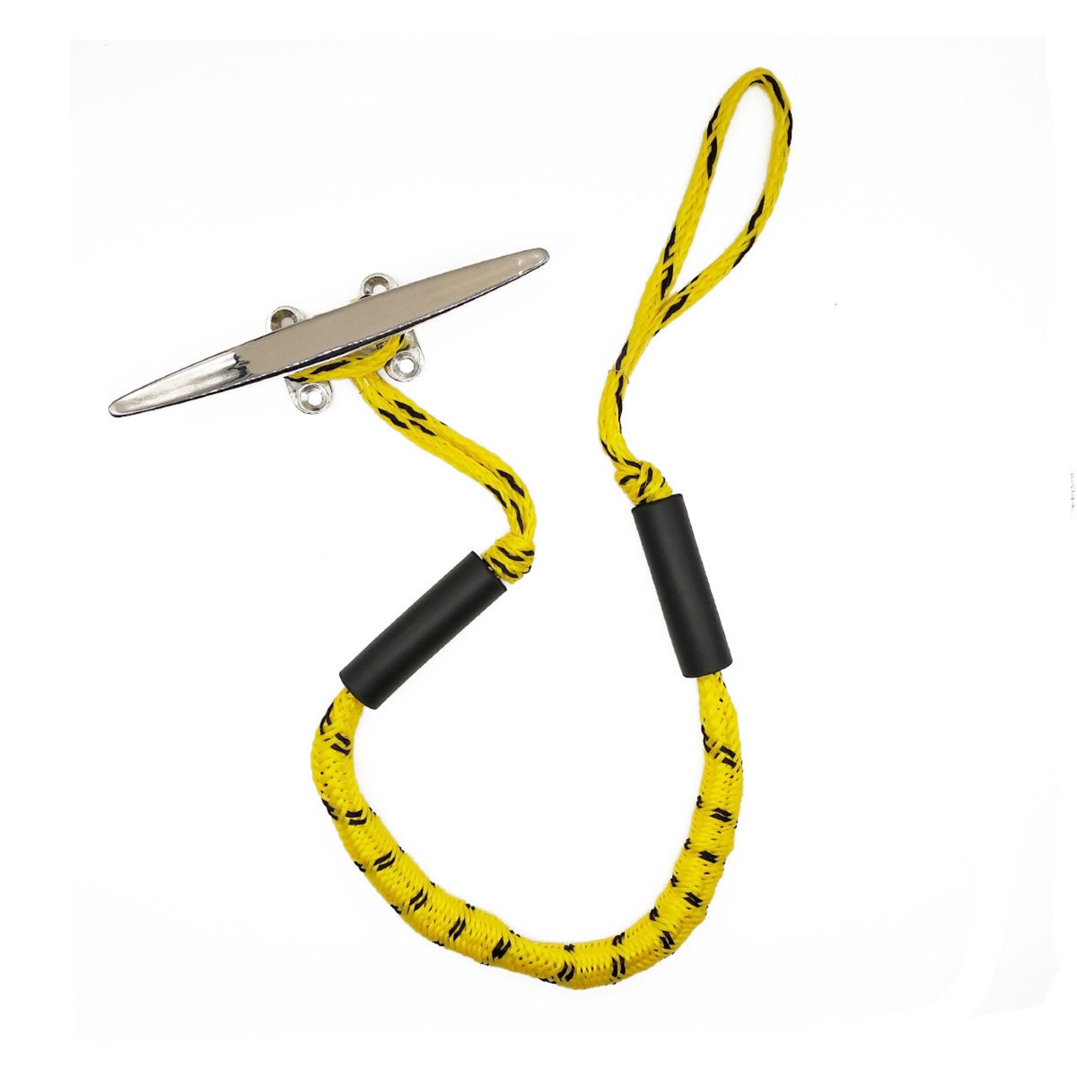 Shock-Absorbing Bungee Dock Line Elastic Bungee Mooring Rope Heavy Duty Dock Line with Foam Sleeves Adjustable for Kayakers