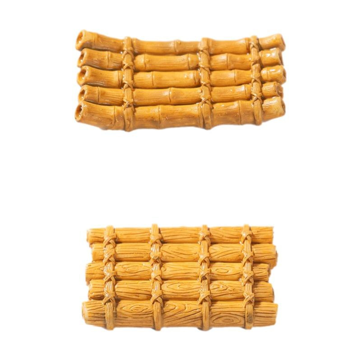 Mini Bamboo Raft Model, Floating Resin Boat Decor