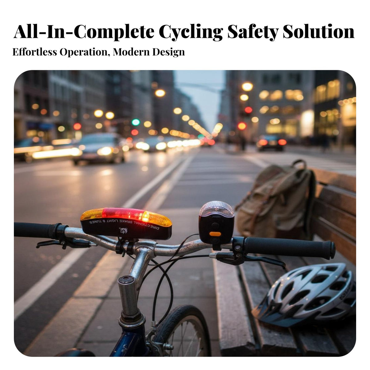 LED Lights Bike Tail Light with Buzzer Cycle Brake Light Buzzer for Commuters, Road Bikers, Night Riding, City Commuting