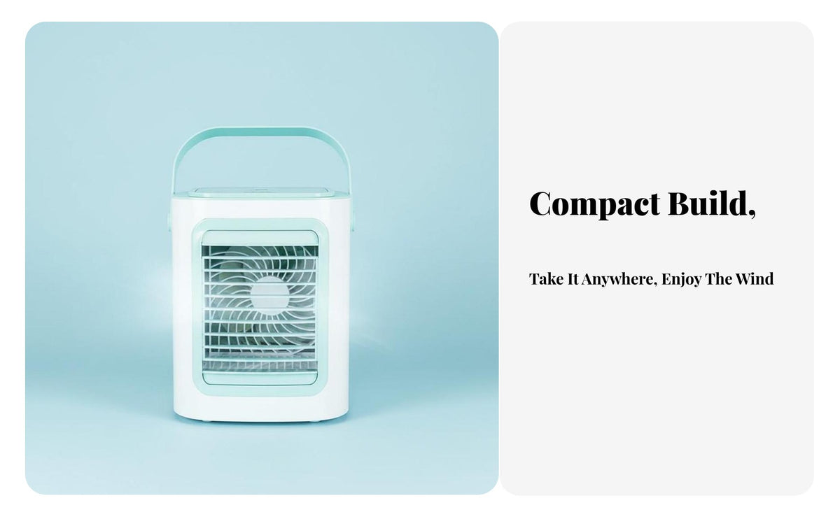 Mini Air Conditioner Fan Quiet Portable Air Conditioner Fan Humidifier Function USB Personal Space Chiller for Office, Dorm Room, Bedroom
