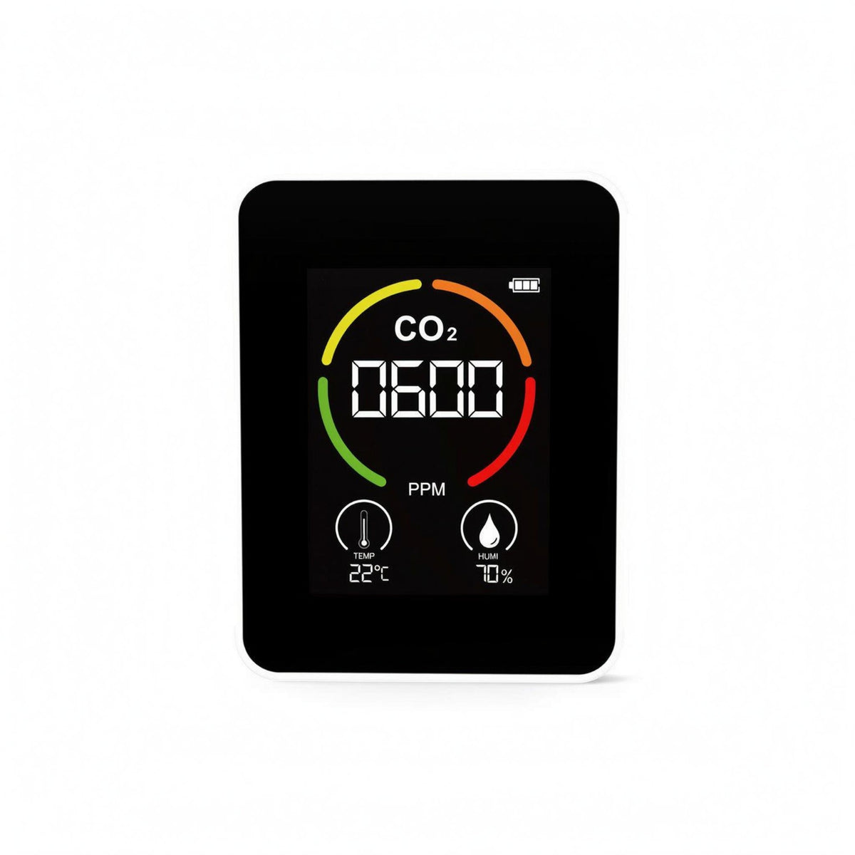 CO2 Monitor Intelligent Chip Indoor CO2 Sensor Multigas Air Sensor Alarm Home Gadget White