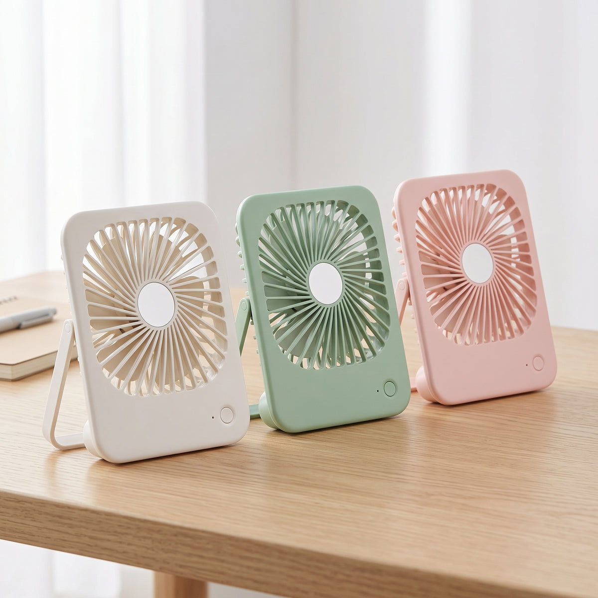 Portable USB Rechargeable Desk Fan with Wall Mount Function