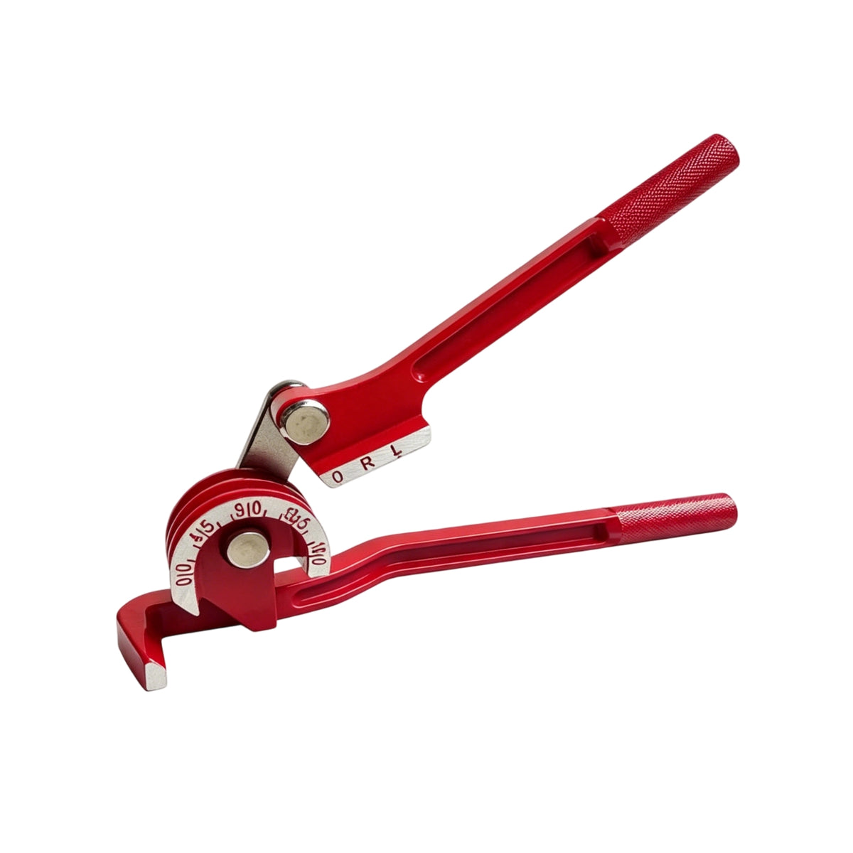 Angle Scale Copper Tube Bender Knurled Grip Bending Tool Red Metal