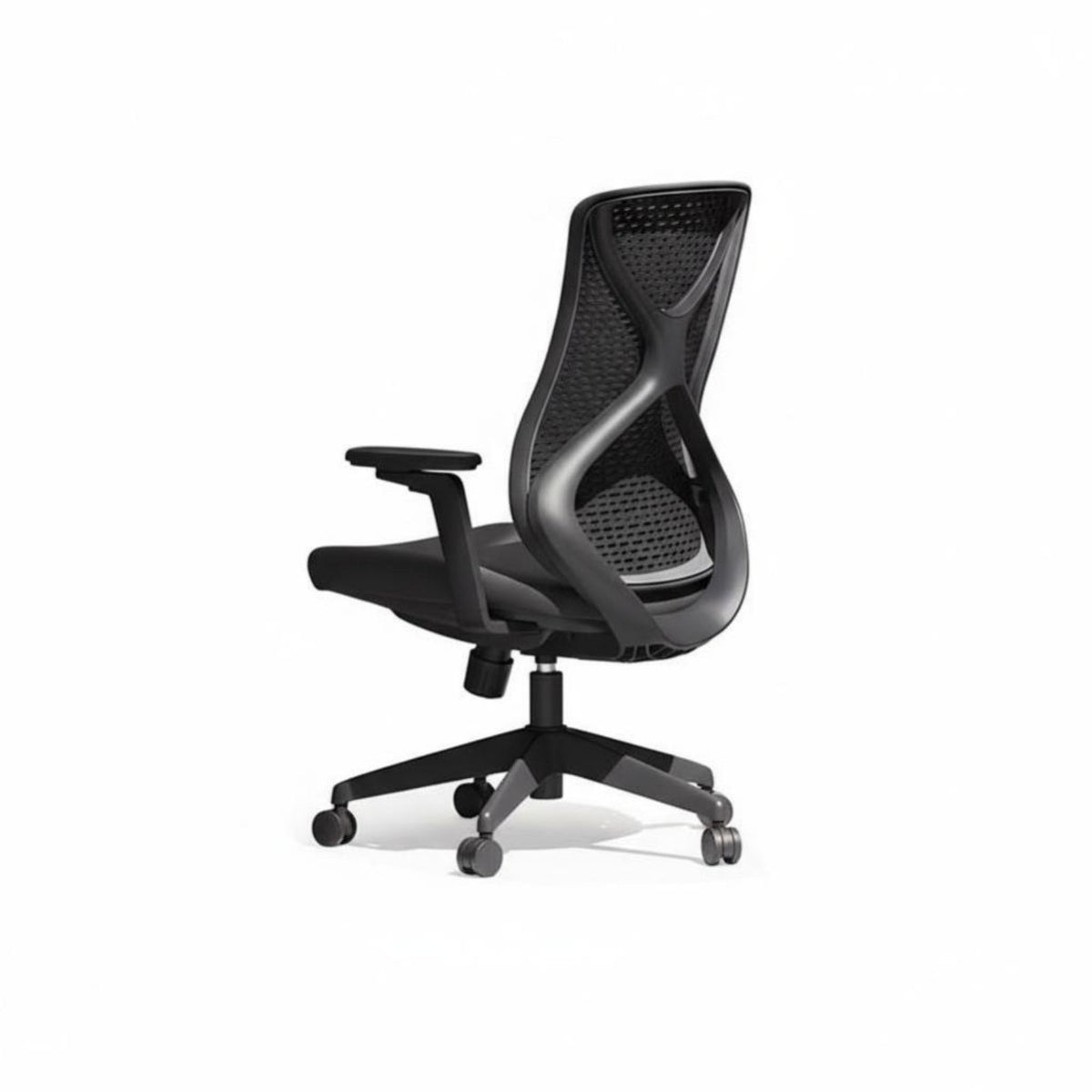 360-Degree Swivel Ergonomic Mesh Back Chair Adjustable Support Ergonomic Rolling Chair Thick Padded Cushion Office Furniture Rocking Function for Students, Telecommuting Workers, Gamers, Study Room, Workstation, Bedroom
