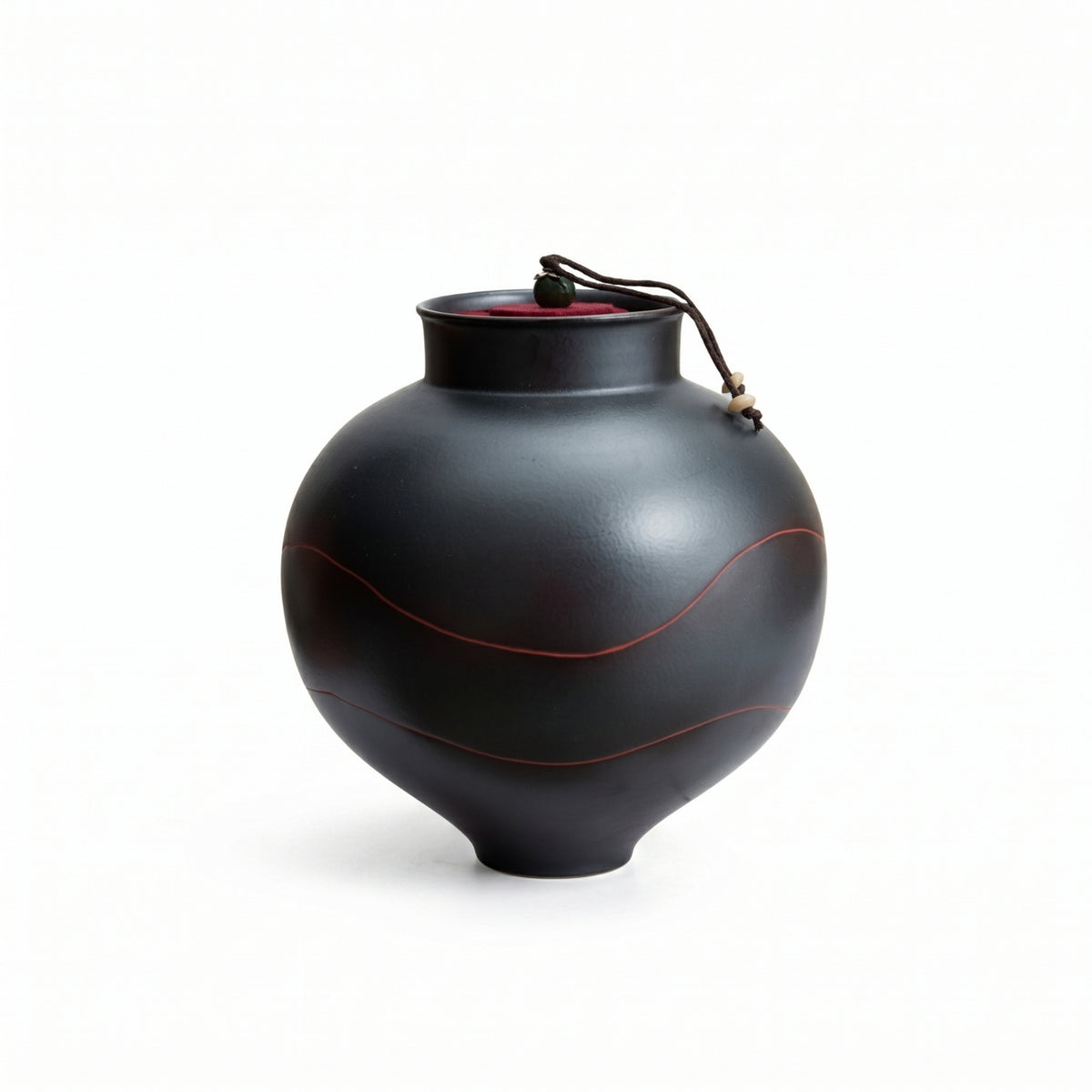 Decorative Celestial Jar Moon Lid Jar Compact Glazed for Tea Room